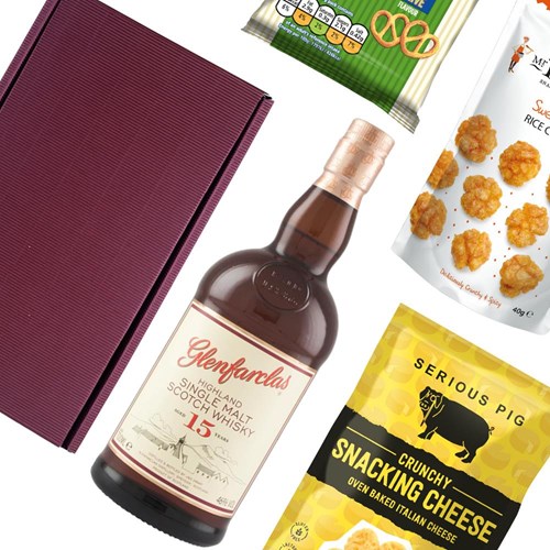Glenfarclas 15 Year Old 70cl Nibbles Hamper